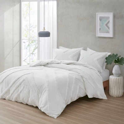 Jasper Cotton Chenille Duvet Cover Set - Urban Habitat 1 Jasper Cotton Chenille Duvet Cover Set - Urban Habitat