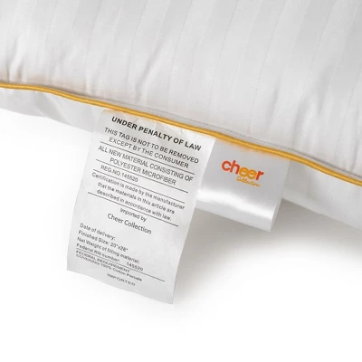 Cheer Collection Set Of 2 Down Alternative Striped Pillow 8 Cheer Collection Set Of 2 Down Alternative Striped Pillow - Image 8