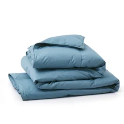 Peace Nest Organic Cotton Down Feather Comforter Duvet Insert, Blue -Bedding Store GUEST a50ef9dc 20e7 48e4 b3a7 02909fc77756