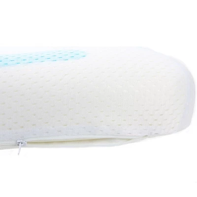 Cheer Collection Cooling Gel Memory Foam Pillow With Washable Cover - White 4 Cheer Collection Cooling Gel Memory Foam Pillow With Washable Cover - White - Image 4