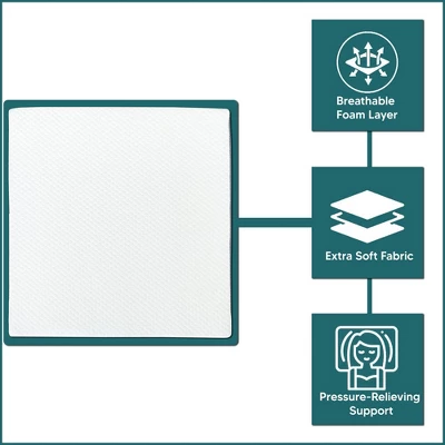 Continental Sleep, Bed Wedge Pillow With High Density Foam, Stylish Chic Jacquard Cover, Wedge Pillow For Sleeping, Reading, Watching TV, 24", White 5 Continental Sleep, Bed Wedge Pillow With High Density Foam, Stylish Chic Jacquard Cover, Wedge Pillow For Sleeping, Reading, Watching TV, 24", White - Image 5