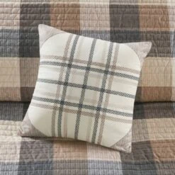 6pc Warren Herringbone Quilted Reversible Coverlet Set With Decorative Pillows - Madison Park -Bedding Store GUEST bd23b8cd 8581 4ca5 8fcc 7ce3833da34f