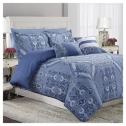 Atlantis 300tc Cotton Sateen Printed Oversize Duvet Set 5pc - Tribeca Living® -Bedding Store GUEST bd4bcc85 65d8 430e b487 e2d479ac9370
