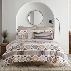 Santa Fe Duvet Set - Grey, Cream & Tan - Levtex Home -Bedding Store GUEST c2a09930 3418 4803 9e2e 4d4d93679850