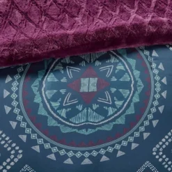 Blair Full/Queen 3pc Reversible Comforter Mini Set Navy/Purple -Bedding Store GUEST c80e0bb4 05b0 412c 8043 aea6b84ea719