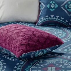 Blair Full/Queen 3pc Reversible Comforter Mini Set Navy/Purple -Bedding Store GUEST c8714e16 f620 4a25 9c7b 22d8f2646f01