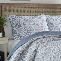Cape Verde Quilt & Sham Set Smoke Blue - Tommy Bahama