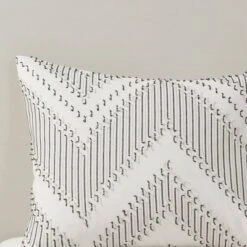 Keaton Cotton Clip Jacquard Duvet Cover Set Gray - Urban Habitat 13 Keaton Cotton Clip Jacquard Duvet Cover Set Gray - Urban Habitat -Bedding Store GUEST ccad14b6 9e34 4d5e bdd2 c3893b47c657