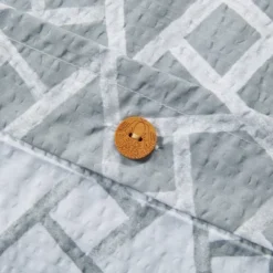 Soho Geo Reversible Duvet Cover Set Gray/White - N Natori 19 Soho Geo Reversible Duvet Cover Set Gray/White - N Natori -Bedding Store GUEST cfcdff93 4248 4b4a 8fd8 93ff65365487