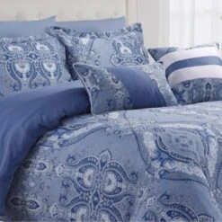 Atlantis 300tc Cotton Sateen Printed Oversize Duvet Set 5pc - Tribeca Living®