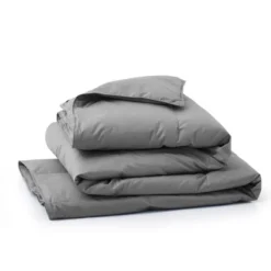 Peace Nest Organic Cotton Down Feather Comforter Duvet Insert, Gray -Bedding Store GUEST d60bbad6 0682 4d89 b30b 09cf27f8f175