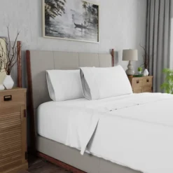 Color Sense Percale Weave Cool & Crisp Cotton-Rich Sheet Set -Bedding Store GUEST d7415003 dbc1 47b9 93d3 69cd94904233