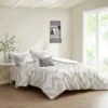 Keaton Cotton Clip Jacquard Duvet Cover Set Gray - Urban Habitat