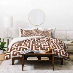 Maze In Brandywine Cotton Duvet & Sham Set - Deny Designs -Bedding Store GUEST e4bd83b8 e4a4 480a acb9 fb08eda17c74