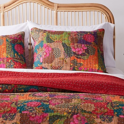 Jewel Floral Sham 20in X 36in King Multi By Greenland Home Fashion 2 Jewel Floral Sham 20in X 36in King Multi By Greenland Home Fashion - Image 2