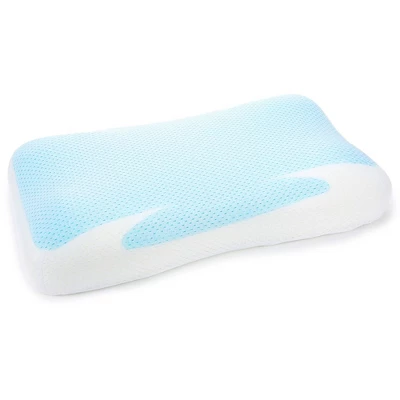 Cheer Collection Cooling Gel Memory Foam Pillow With Washable Cover - White 2 Cheer Collection Cooling Gel Memory Foam Pillow With Washable Cover - White - Image 2