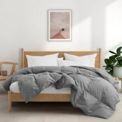 Peace Nest Organic Cotton Down Feather Comforter Duvet Insert, Gray -Bedding Store GUEST eed01d49 3dfe 4e81 98e7 a4f2259020bd