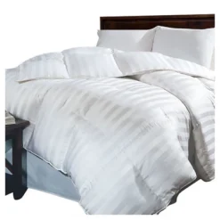 Siberian Damask Stripe Down All Seasons Comforter White - Blue Ridge Home Fashions -Bedding Store GUEST efcff1bb 1bae 48d3 8cdf f6c0cf3e34d0