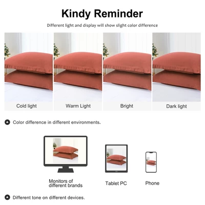 PiccoCasa Soft Brushed Microfiber Envelope Closure Pillowcases 2 Pcs 5 PiccoCasa Soft Brushed Microfiber Envelope Closure Pillowcases 2 Pcs - Image 5