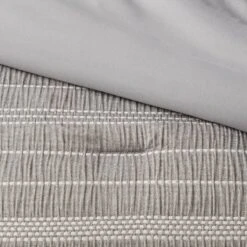 12pc Chambray Matelasse Stripe Comforter & Sheet Bedding Set Gray - Threshold™ -Bedding Store GUEST f59e7d48 b0ee 4ce0 8269 0dd68763ac49