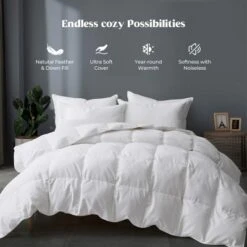 Peace Nest White Goose Down Feather Comforter Duvet Insert -Bedding Store GUEST fa475960 25ca 4916 94dd f9ad75bedc7e