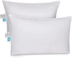 East Coast Bedding Set Of Two Luxury Goose Down Filled Pillows (King Size)