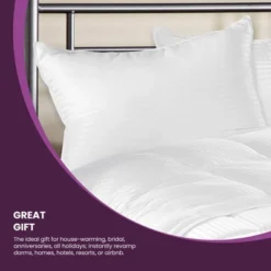 Traditional 1cm Stripe Microfiber Down Alternative 2-Piece Pillow Set - Blue Nile Mills -Bedding Store GUEST fca4249c 7e12 4f4d b065 5652bd81136b